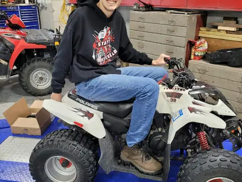 Noah on a four wheeler