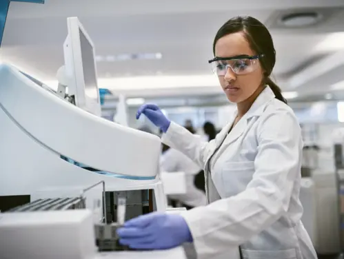 Photo of a woman who is currently working in a health career.