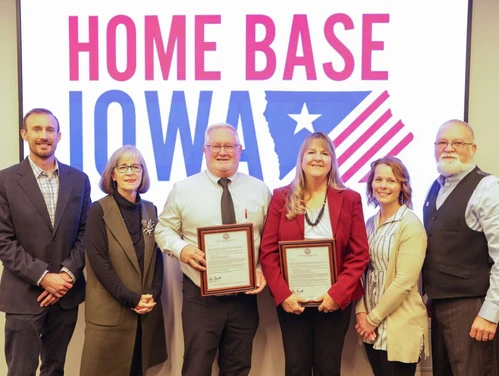 A photo of the Home Base Iowa Community Celebration in Jackson County, Iowa