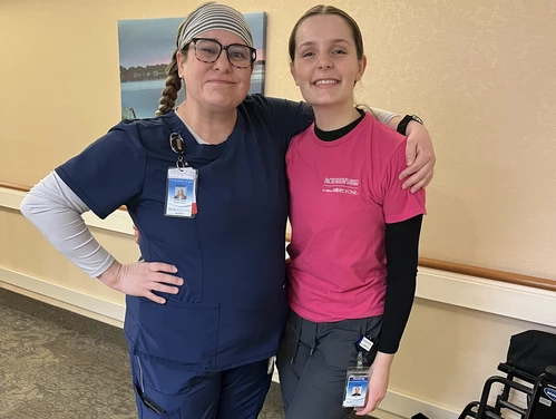 Jenna Frields, of Emmetsburg High School, Experiencing a Healthcare Apprenticeship Program