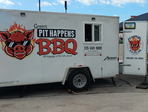 Outside of BBQ trailer