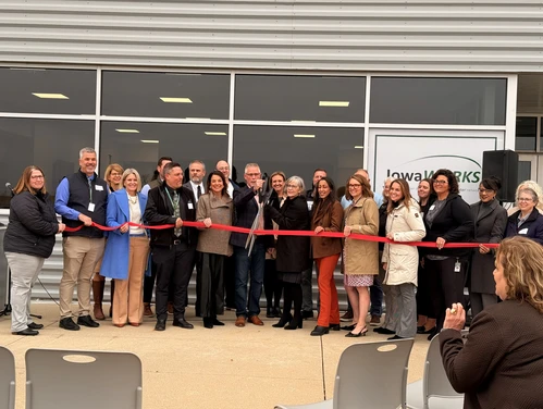 Ribbon Cutting at the IowaWORKS Cedar Rapids Office Grand Opening