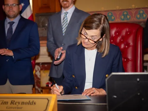 Governor Reynolds Signing a Statewide Proclamation for National Apprenticeship Week