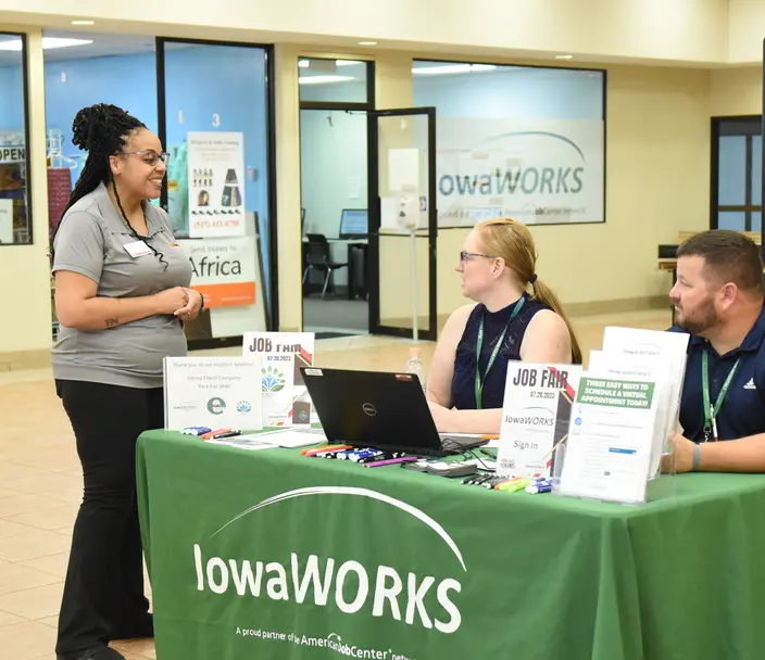 Receiving Workforce Services at an IowaWORKS Centers