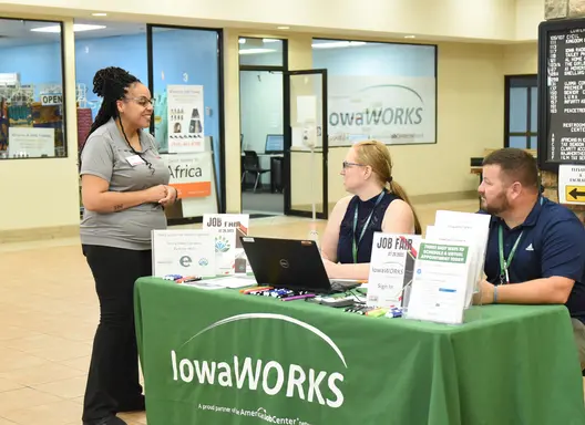 Receiving Workforce Services at an IowaWORKS Centers