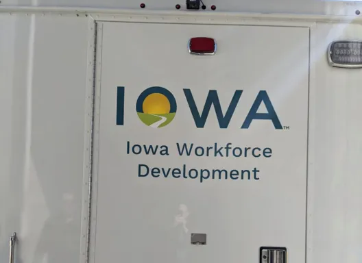 Back of the IowaWORKS Mobile Unit