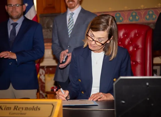 Governor Reynolds Signing a Statewide Proclamation for National Apprenticeship Week