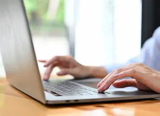 Individual Files for Unemployment on a Laptop