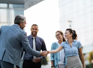 Business Leaders Shaking Heads