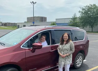 Jay Black and Jean Knoll with Jay's new van