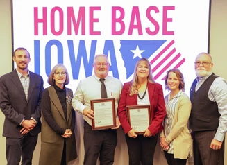 A photo of the Home Base Iowa Community Celebration in Jackson County, Iowa