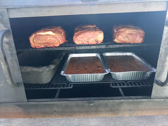 close-up of barbecue sitting in smoker