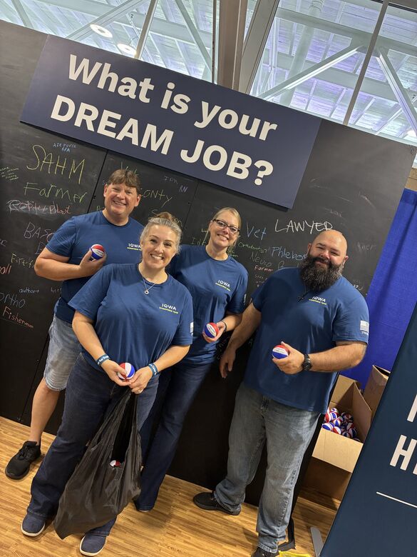 The Iowa Workforce Development Team at the Agency Fair Booth