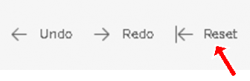 Image of the "undo, redo, reset" toolbar located at the bottom of all visualizations.