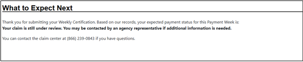 Example of Confirmation Page
